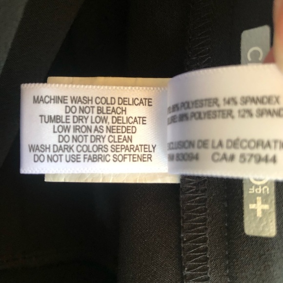 Annika Cutter & Buck Black Performance Athletic Pull On Pants Size S/P - Picture 7 of 7